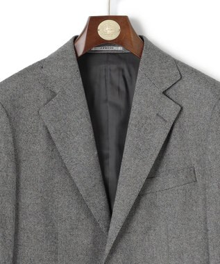 J.PRESS MEN 【定番 / セットアップ対応】マナードシルクホームスパン ジャケット ライトグレー系