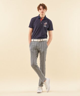 23区GOLF 【MEN】【吸水速乾/UVカット】エイトロックポロシャツ ネイビー系