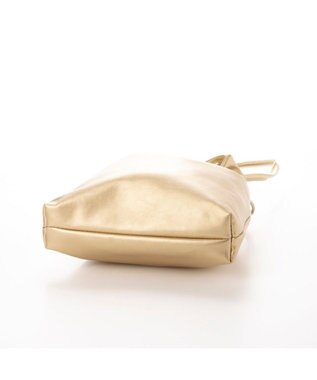 UNBILLION cachecache ギンガムチェックトート付き巾着ショルダー ゴールド