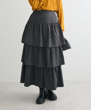 Green Parks ・ＥＬＥＮＣＡＲＥ　ＤＵＥ　ティアードロングスカート Stripe