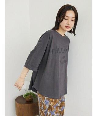 Green Parks インド綿 ＢＩＧサイズアーチロゴ半袖プルオーバー Gray