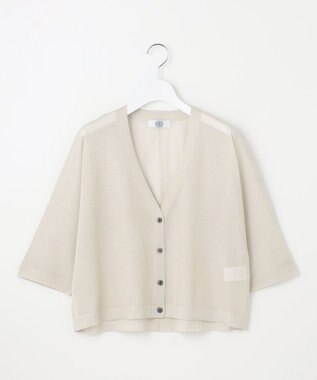 J.PRESS LADIES 【WEB限定カラーあり・洗える】SHEER LIGHT KNIT Vネック カーディガン ベージュ系