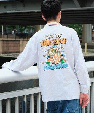 WEGO 【ユニセックス着用ITEM】ボーイズグラフィックBIG　T（LS） ホワイト