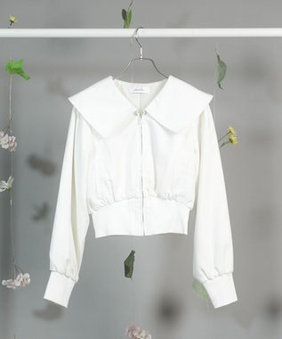 Green Parks ｄａｚｚｌｉｎ　襟付きツイルショートｚｉｐブルゾン