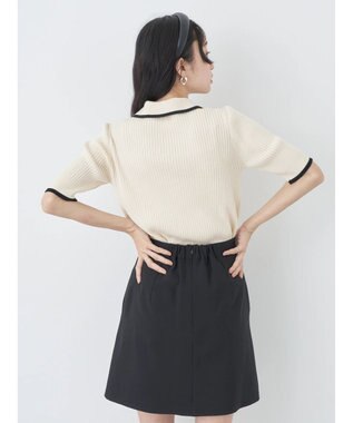 earth music&ecology ハイショクポロニット Ivory