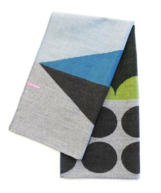 POLS ウールジャカードストール イエロー