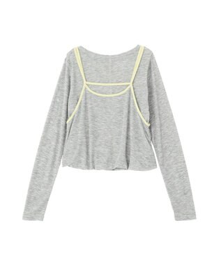 CRAFT STANDARD BOUTIQUE パイピングレイヤードバルーンプルオーバー Gray Mixture