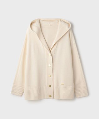 GRACE CONTINENTAL ウールフードニットカーディガン キナリ