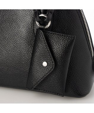 UNBILLION カシュカシュ cachecache / ポーチ付きシェル型ボストン ブラック