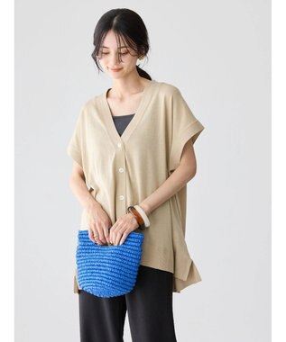 AMERICAN HOLIC 接触冷感Ｖネックニットカーディガン Beige