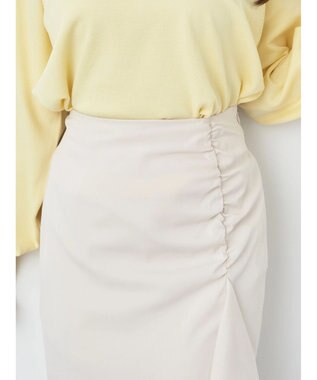 earth music&ecology 切り替えラッフルスカート Ivory