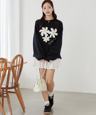 WEGO フラッフィーグラフィックBIGニットプルオーバー 柄3