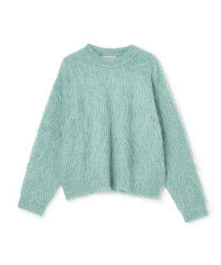 アルパカシャギー クルーネック プルオーバー