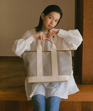 TOPKAPI 【Breath TOPKAPI】SCOTCH GRAIN スコッチグレイン ネオレザー A4トートバッグ ライトグレー