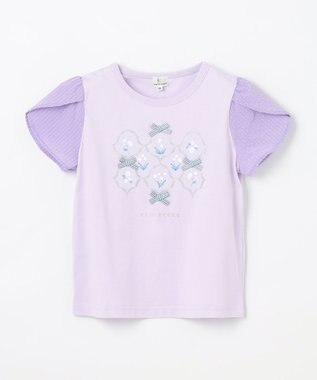 組曲 KIDS 【110-140㎝】スズランプリント Tシャツ ラベンダー