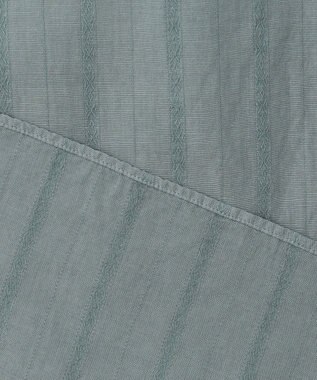 J.PRESS MEN 【HYBRID LINEN】ドビーストライプ バンドカラーラガーシャツ スモーキーグリーン系