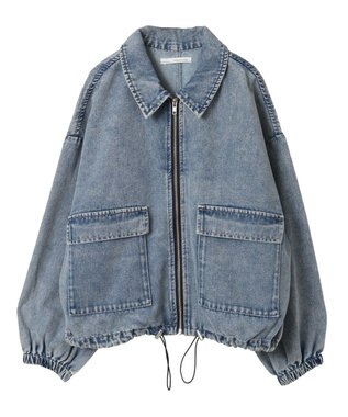 Green Parks ・ＥＬＥＮＣＡＲＥ　ＤＵＥ　デニムステンカラーブルゾ Light Indigo