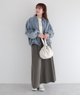 Green Parks ・ＥＬＥＮＣＡＲＥ　ＤＵＥ　デニムステンカラーブルゾ Light Indigo