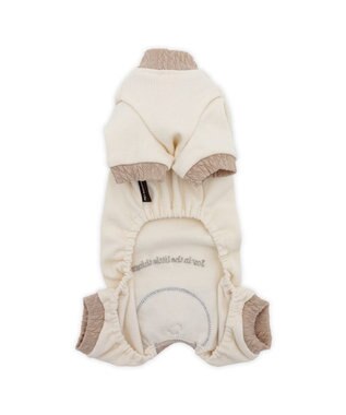 PET PARADISE ペットパラダイス くまちゃんお尻 プレミアム ペティヒート  ロンパース 小型犬 ライトベージュ