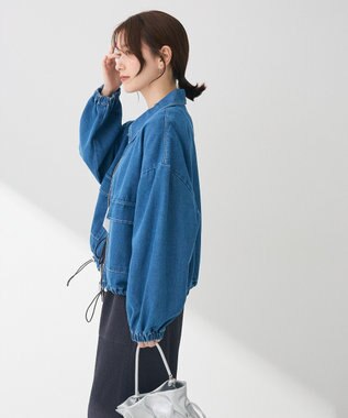 Green Parks ・ＥＬＥＮＣＡＲＥ　ＤＵＥ　デニムステンカラーブルゾ Indigo