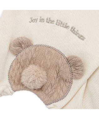 PET PARADISE ペットパラダイス くまちゃんお尻 プレミアム ペティヒート  ロンパース 小型犬 ライトベージュ