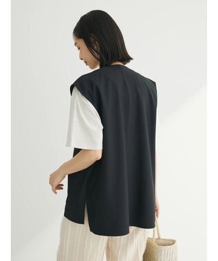 Green Parks フロントＺＩＰカットベスト Black