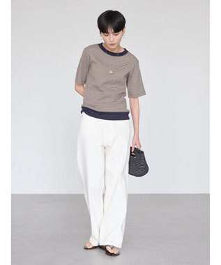 AMERICAN HOLIC ミジンボーダーカットプルオーバー Navy