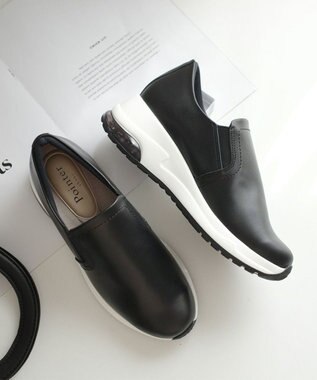 Pointer 日本製 本革スリッポン ブラック