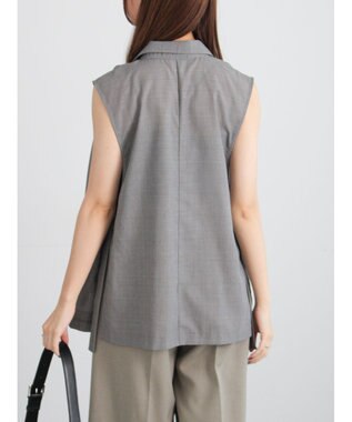 Te chichi サイドオープンライトジレ ブラック