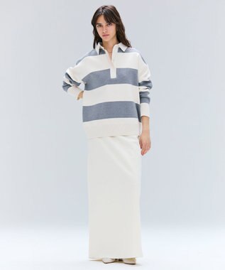 BEIGE， 【VERY NaVY12月号掲載】MONTAIGNE / イージーウエストウールロングスカート Bone