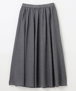 ANY 【大好評につき新色追加！/ウエストゴム】シャンブレーライクフレアスカート グレー