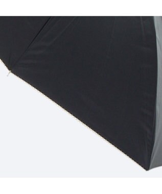 MOONBAT 晴雨兼用日傘 長傘 無地×シングルピコ刺繍／遮光 遮熱 UV ブラック