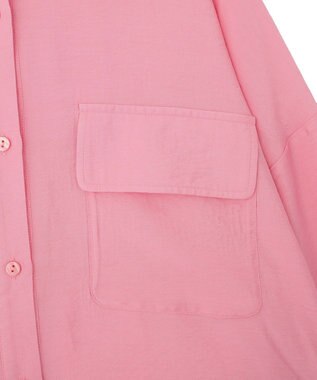 earth music&ecology Ｗポケットシャツ Pink