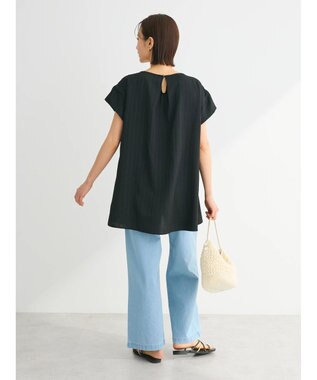 Green Parks 変形ストライプジャガードチュニック Black