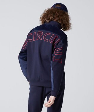 PW CIRCULUS 【MEN】ジャージー スタンド ジップアップ ブルゾン ネイビー系