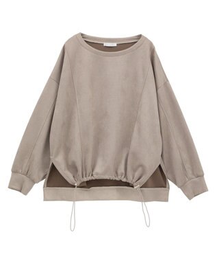 Green Parks なめらかタッチスウェード調ドロストプルオーハ Gray