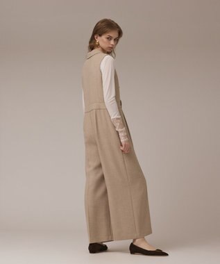 GRACE CONTINENTAL ツイードテーラーサロペット ベージュ