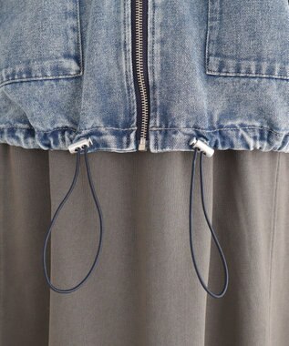 Green Parks ・ＥＬＥＮＣＡＲＥ　ＤＵＥ　デニムステンカラーブルゾ Light Indigo