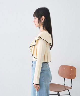 earth music&ecology 【SET ITEM】ラッフルニットボレロアンサンブル Ivory