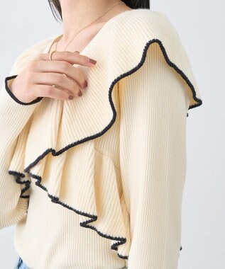 earth music&ecology 【SET ITEM】ラッフルニットボレロアンサンブル Ivory