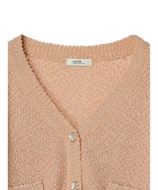 earth music&ecology ポコポコヤーンショートカーディガン Light Pink
