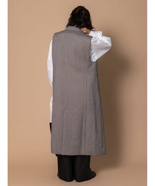 Te chichi 【泉 里香さん着用・Oggi.jp10/23掲載】ツイードロングジレ（セットアップ可） ベージュ