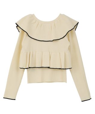 earth music&ecology 【SET ITEM】ラッフルニットボレロアンサンブル Ivory