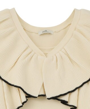 earth music&ecology 【SET ITEM】ラッフルニットボレロアンサンブル Ivory