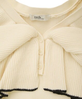earth music&ecology 【SET ITEM】ラッフルニットボレロアンサンブル Ivory