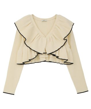 earth music&ecology 【SET ITEM】ラッフルニットボレロアンサンブル Ivory