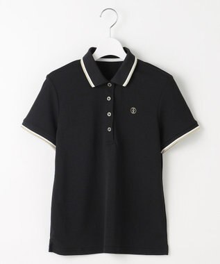 23区GOLF 【WOMEN】シンプルカノコポロシャツ ブラック系