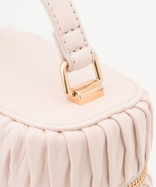 LA BAGAGERIE 【MONICA】ランダムプリーツバニティバッグ アイボリー