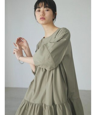 Green Parks ａ．ボリューム切り替えワンピース Khaki