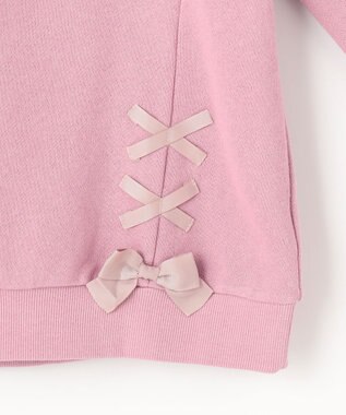 ANY KIDS 裾レースアップトレーナー ピンク